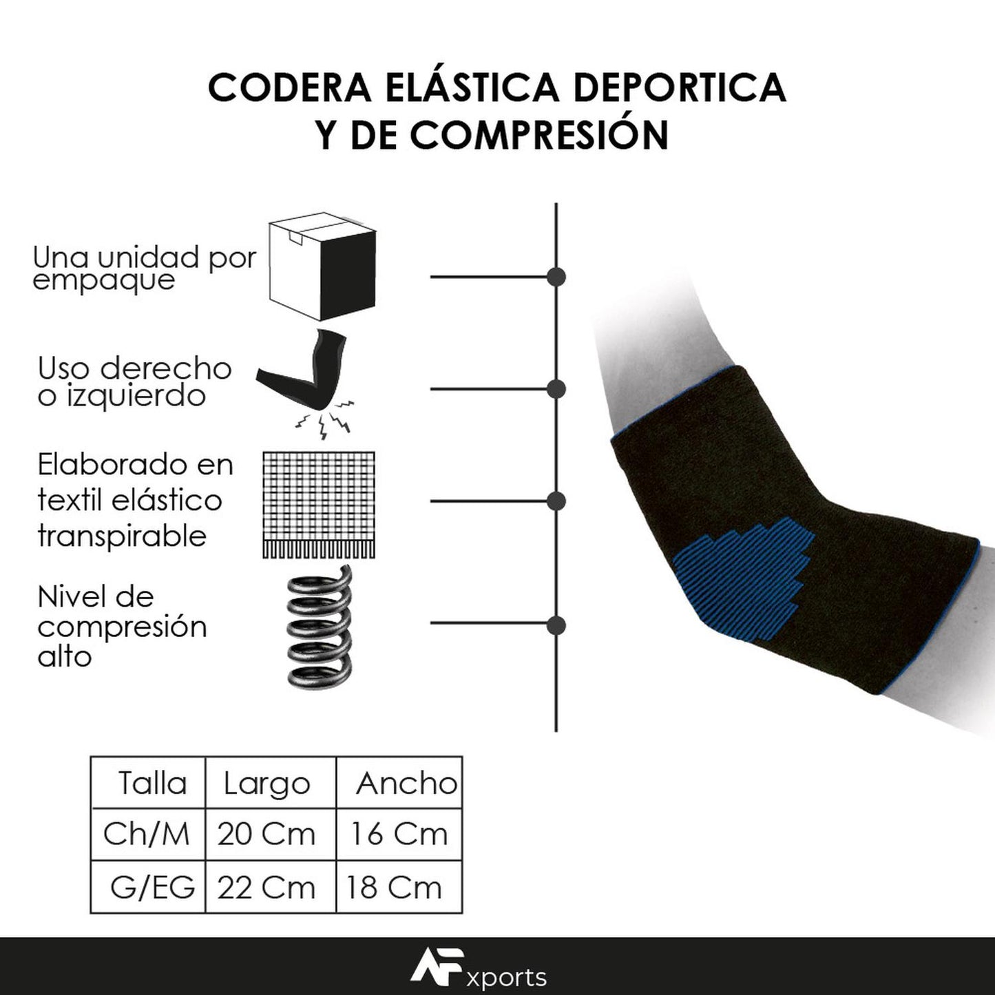 Codera Elástica Deportiva Y De Compresión